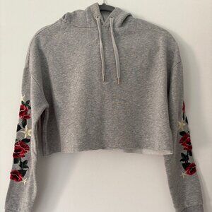 H&M Grey Cropped Hoodie